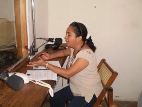 Waleska Rocha en cabina